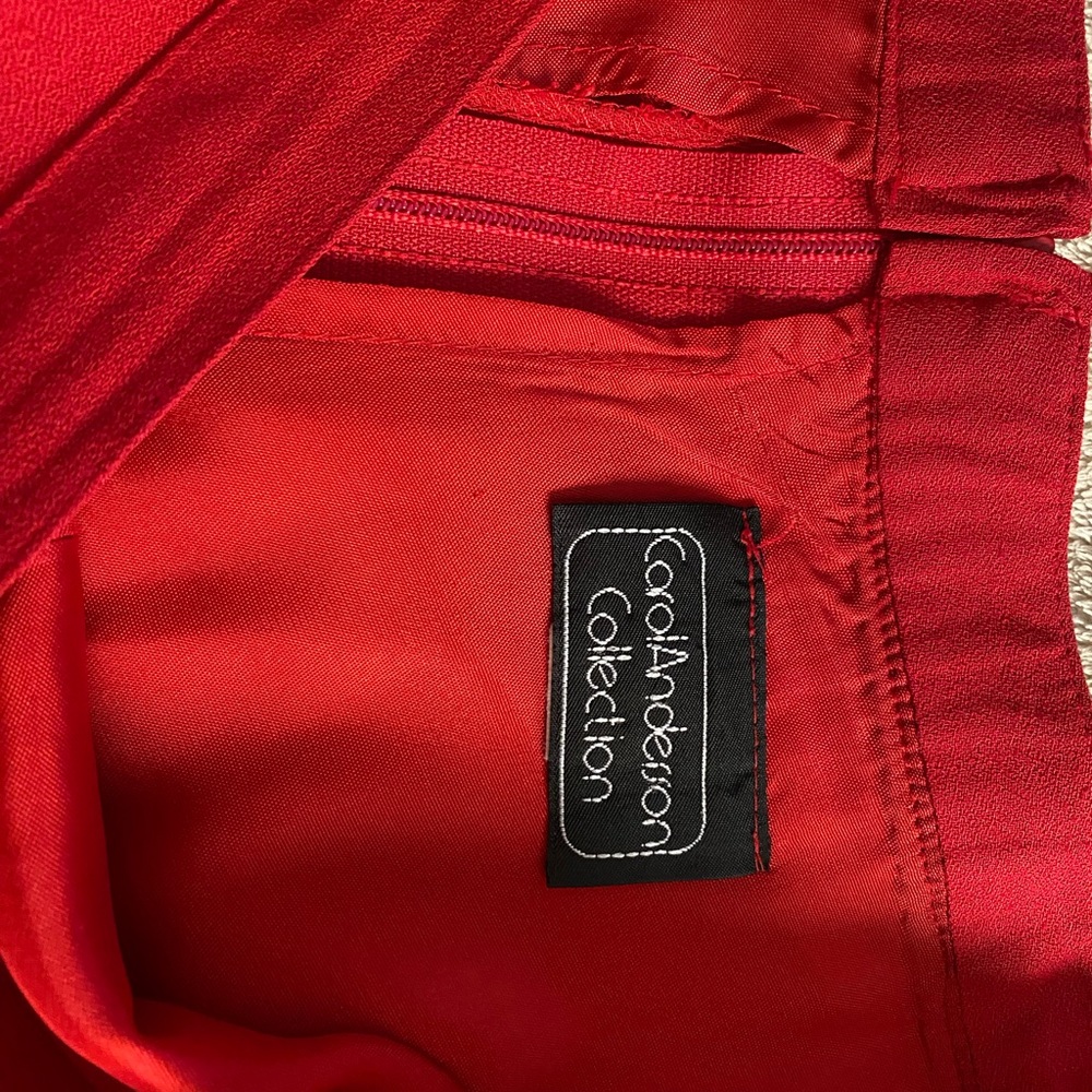 Red “flowy” mini skirt